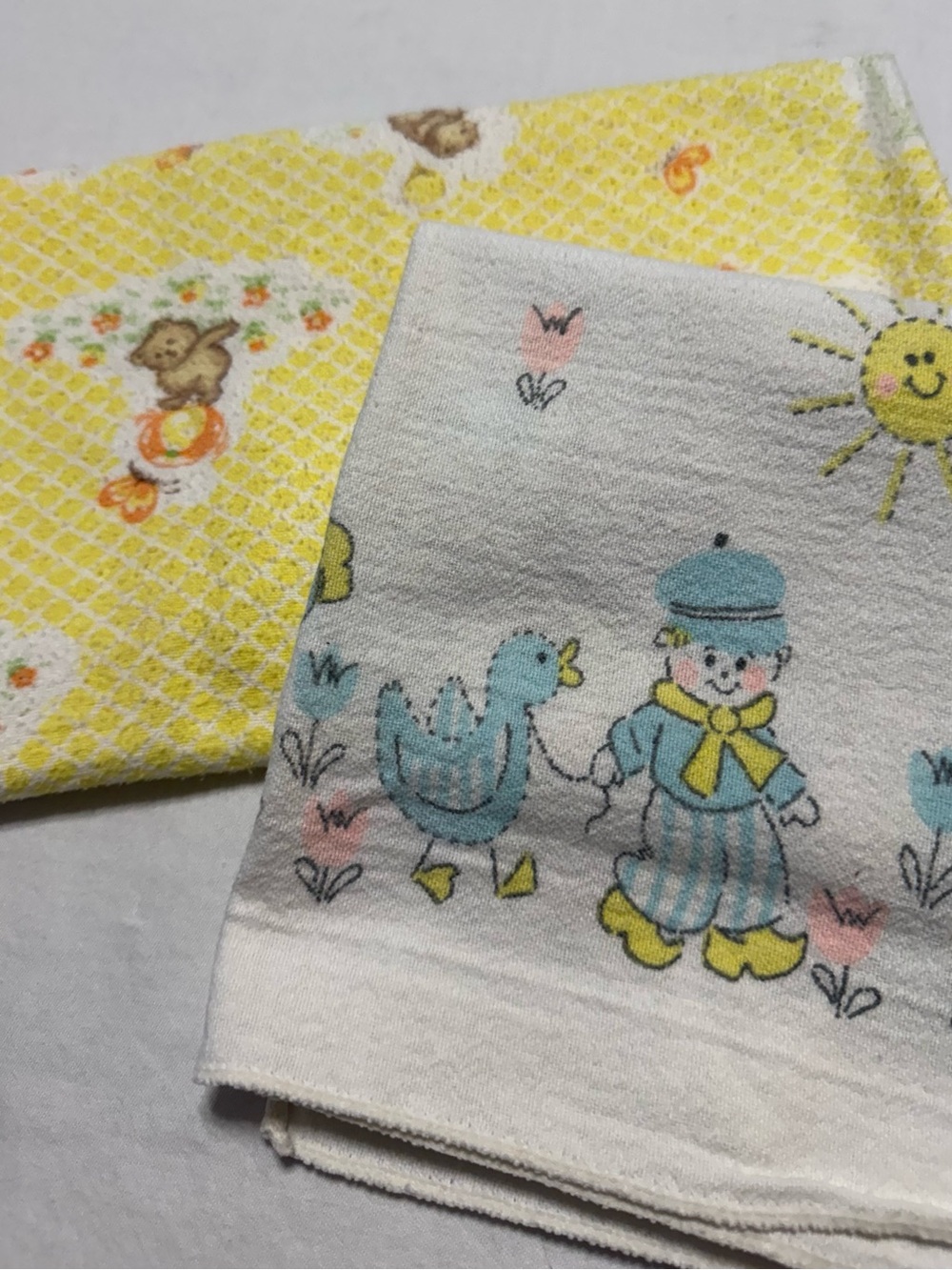 Vintage Baby Receiving Blankets (2)